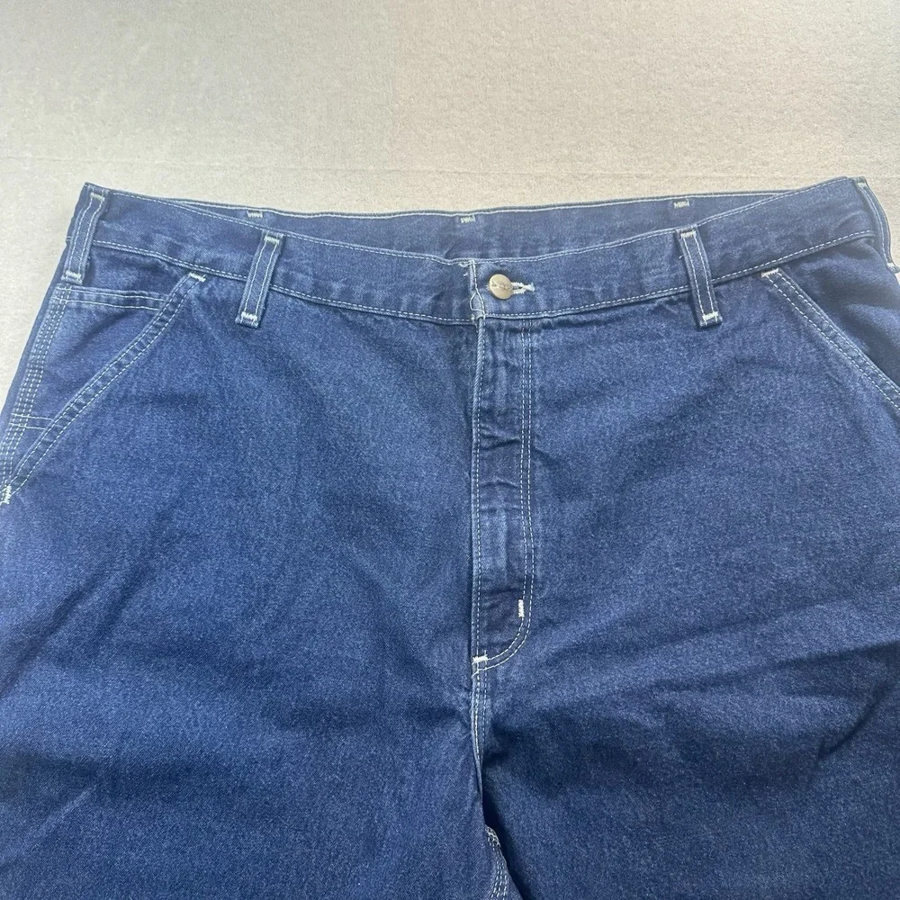 Carhartt Men's Jeans 42x30 Blue‎ Denim Dungaree Work Pants Straight